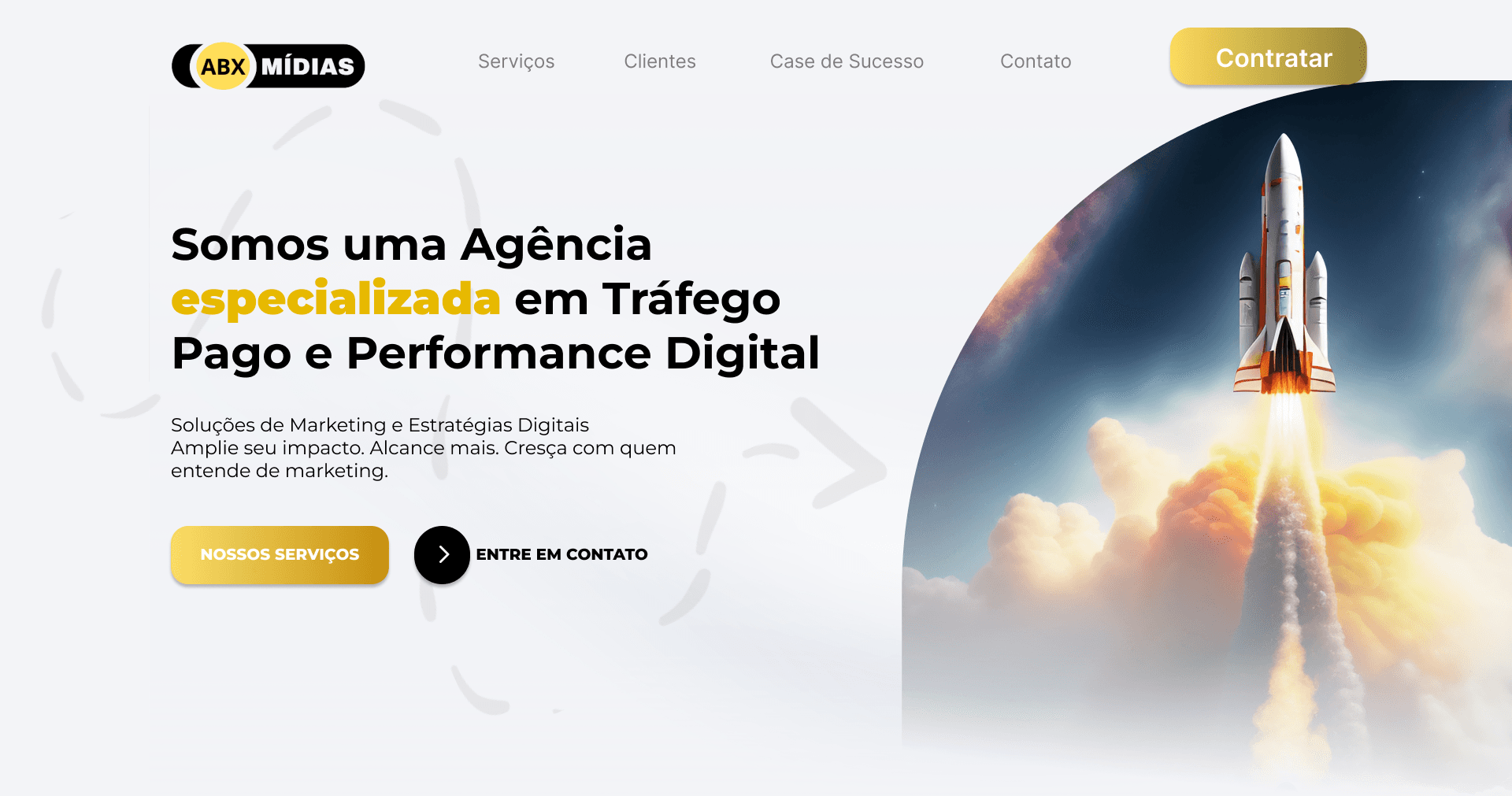 Site - Agência de tráfego pago ABX Mídia